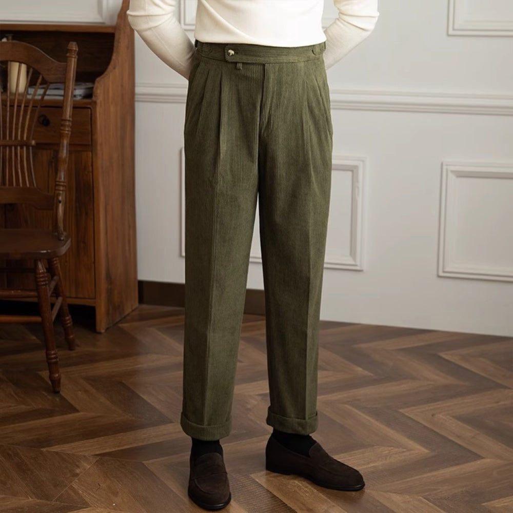 Kalle - Corduroy Drape Casual Trousers