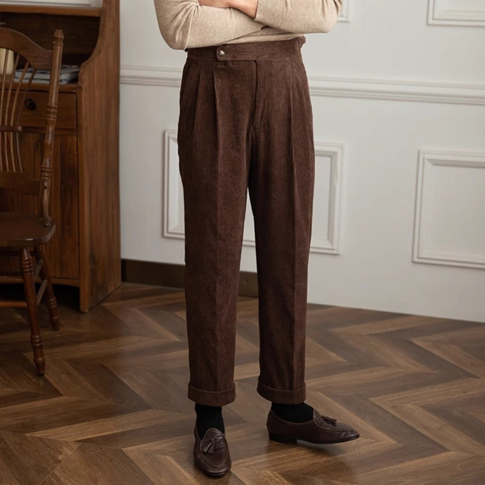 Kalle - Corduroy Drape Casual Trousers