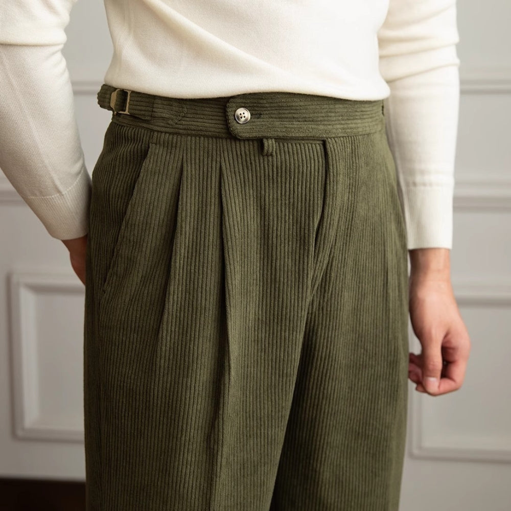 Kalle - Corduroy Drape Casual Trousers