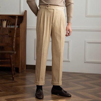 Kalle - Corduroy Drape Casual Trousers