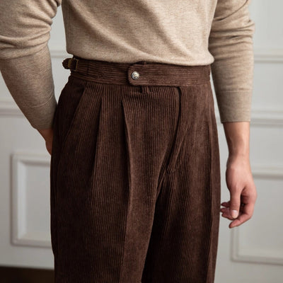 Kalle - Corduroy Drape Casual Trousers