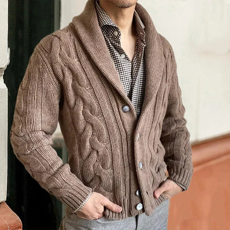 Robert™ | Stickad Herrcardigan