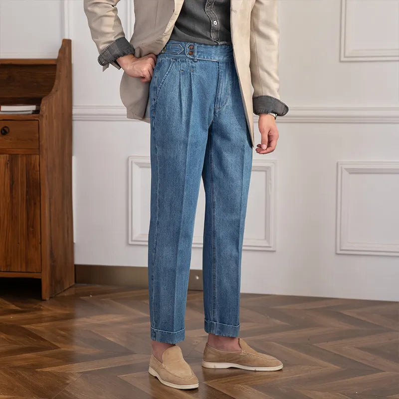 Torsten - Vintage Högmidjade Raka Jeans