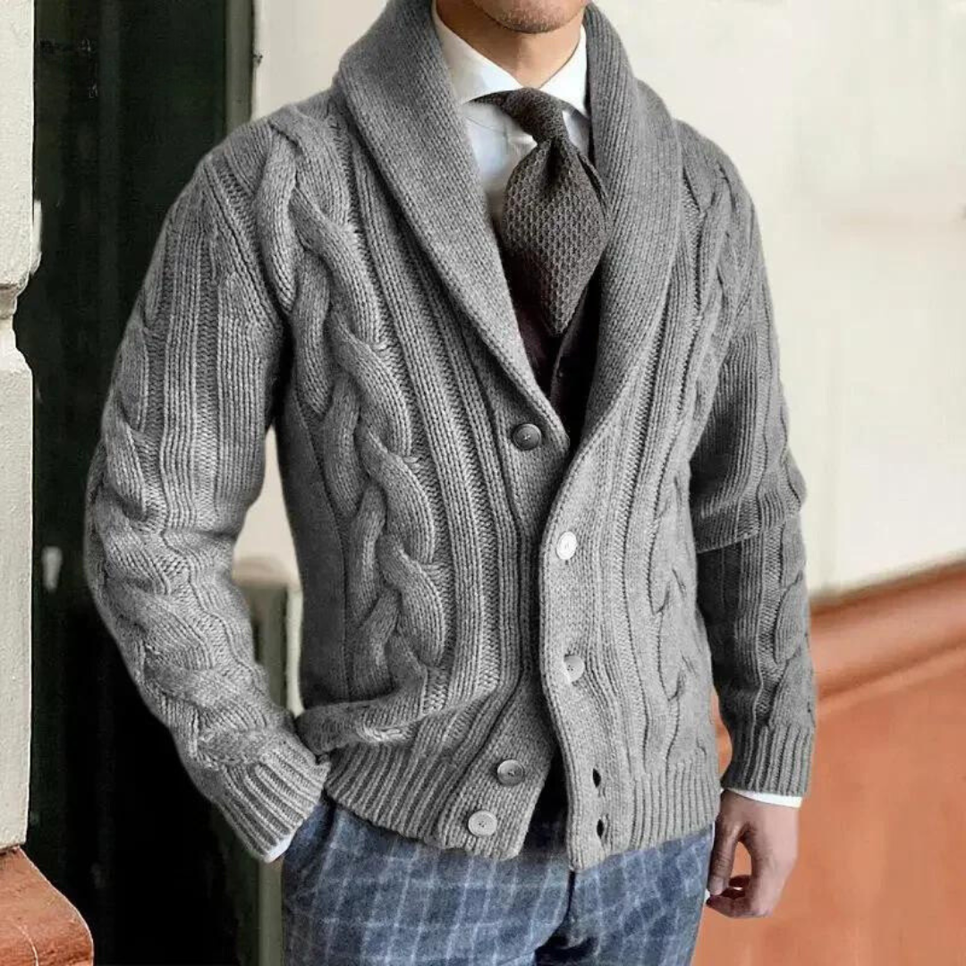 Robert™ | Stickad Herrcardigan